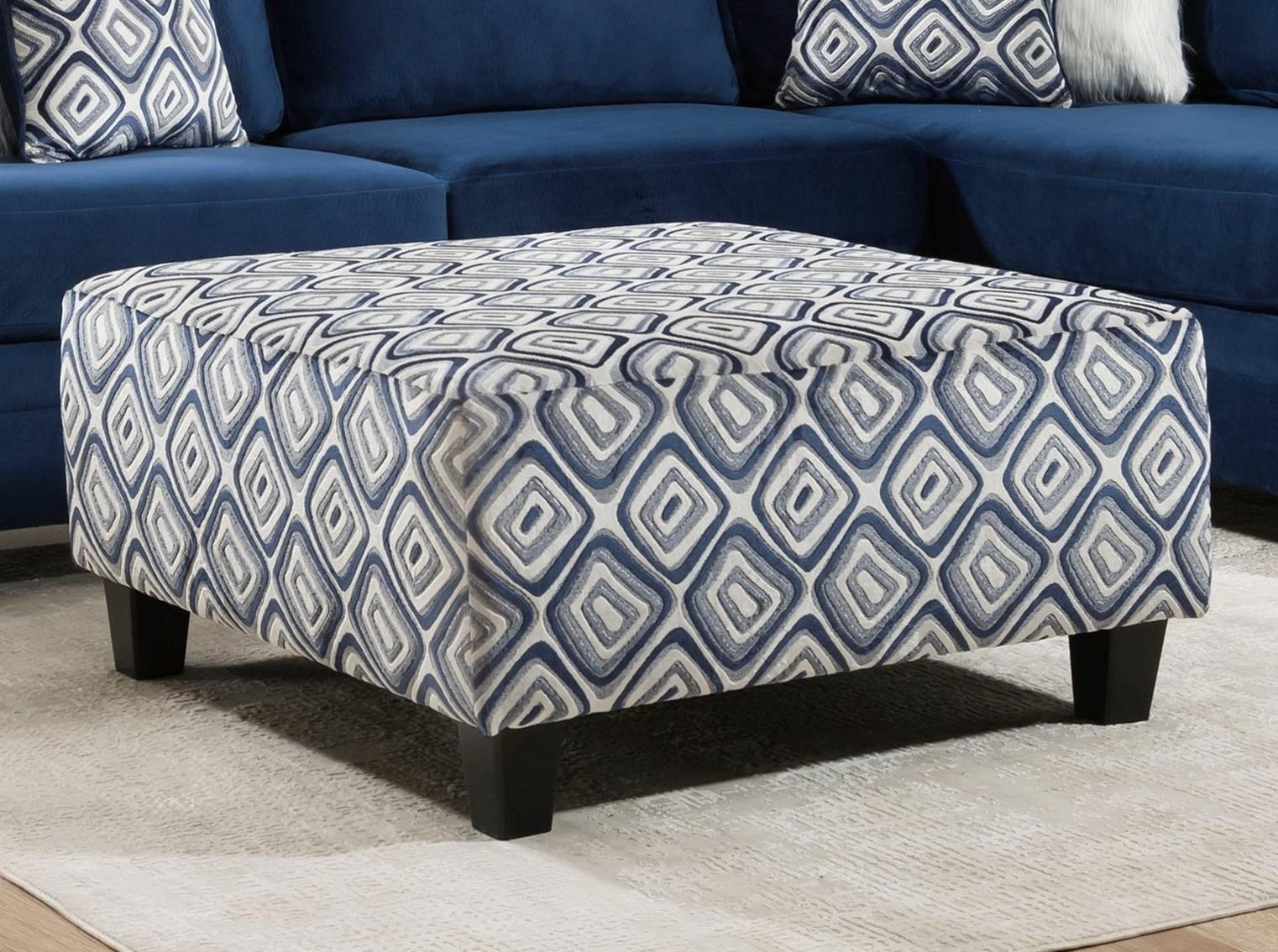 Albany Groovy Navy Oversized Cocktail Ottoman Royal Furniture Ottomans Albany Groovy Navy Oversized Cocktail Ottoman Royal Furniture Ottomans